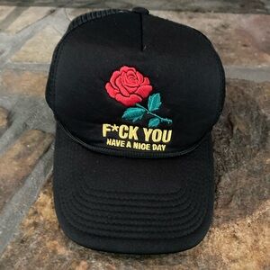 Field Grade Have a nice day black adjustable trucker hat